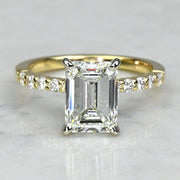 2.00 CT Emerald Cut Lab Grown Diamond Engagement Ring Mapple Gems